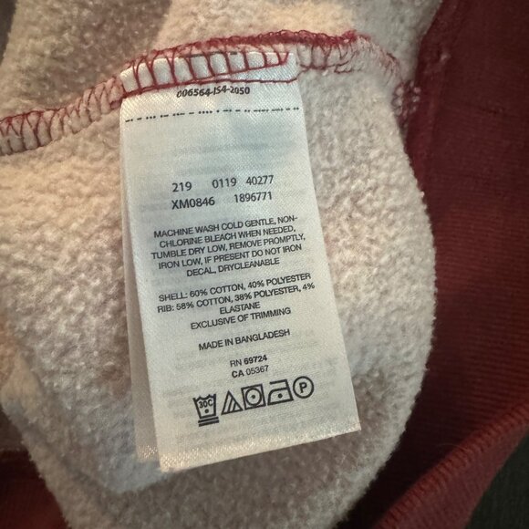 Columbia Men's Maroon 1/4 Zip Pullover Top Shearling Lined, Size XXL - Picture 6 of 8